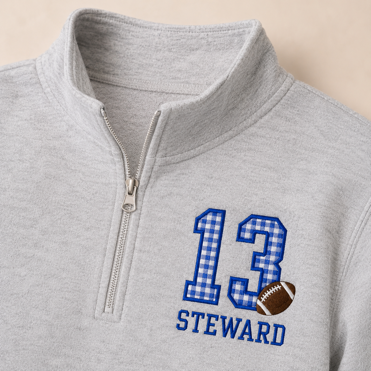 Player Number & Sport Appliqué Quarter-Zip