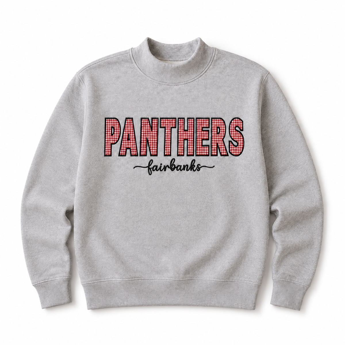 Fairbanks Panthers Gingham Mockneck