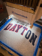 Dayton Polka-Dot Appliqué Mock-Neck